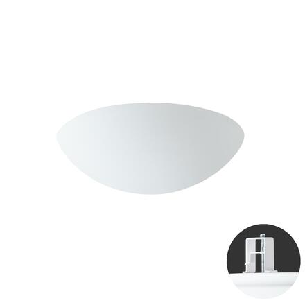 OSMONT AUR59829 AURA V8 stropní/nástěnné skleněné polovestavné svítidlo bílá IP44 4000 K 13W LED