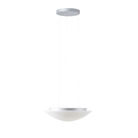 OSMONT AUR67933 AURA LE5 závěsné skleněné svítidlo stříbrná / bílá IP40 4000 K 24W LED