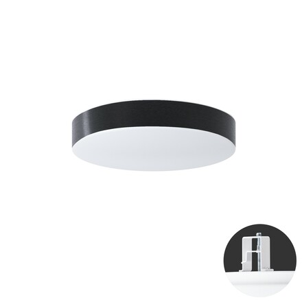 OSMONT DEL52622 DELIA CV1 stropní/nástěnné plastové polovestavné svítidlo bílá / bílo - černá IP44 25W E27 HF