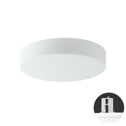 OSMONT ELS68125 ELSA V3 stropní/nástěnné skleněné polovestavné svítidlo bílá IP44 3000 K 19W LED