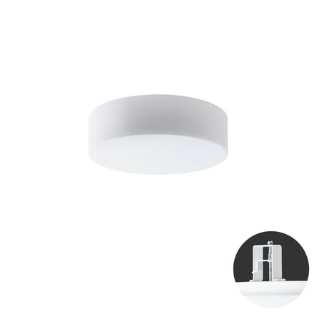 OSMONT ERI67116 ERIS V2 stropní/nástěnné skleněné polovestavné svítidlo bílá IP44 3000 K 18W LED