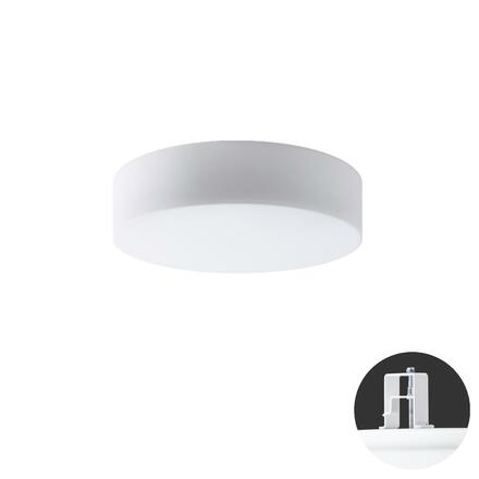 OSMONT ERI67135 ERIS V3 stropní/nástěnné skleněné polovestavné svítidlo bílá IP44 3000 K 24W LED HF