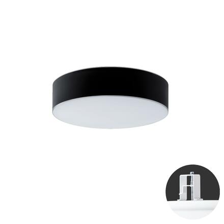 OSMONT ERI67149 ERIS CV3 stropní/nástěnné skleněné polovestavné svítidlo bílá / bílo - černá IP44 3000 K 34W LED