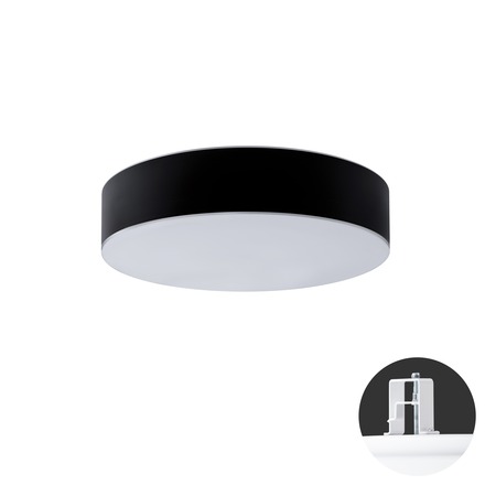 OSMONT ERI67162 ERIS CV4 stropní/nástěnné skleněné polovestavné svítidlo bílá / bílo - černá IP44 3000 K 35W LED DALI