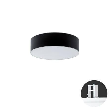 OSMONT ERI67628 ERIS CV2 stropní/nástěnné skleněné polovestavné svítidlo bílá / bílo - černá IP44 4000 K 18W LED
