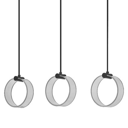 LEDVANCE závěsné svítidlo Decor Circle 3x20 W CCT černé