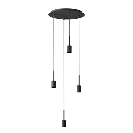 LEDVANCE závěsné svítidlo Decor Pendant Needle Plate 4xE27 220-240 V tmavě šedé