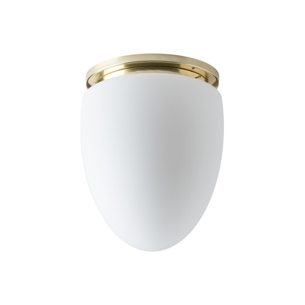 OSMONT MIR46185 MIRA stropní skleněné svítidlo mosaz leštěná / bílá IP41 75W E27 HF