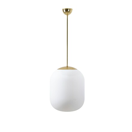 OSMONT TAN58113 TANIA P1 závěsné skleněné svítidlo mosaz leštěná / bílá IP40 40W E27