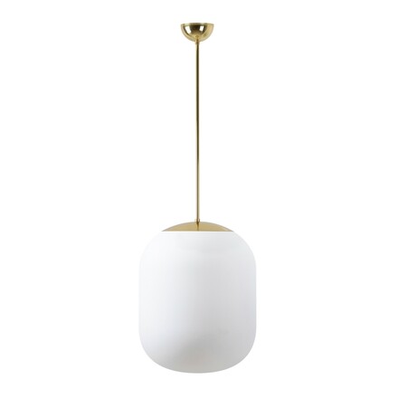 OSMONT TAN58137 TANIA P2 závěsné skleněné svítidlo mosaz leštěná / bílá IP40 40W E27
