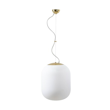 OSMONT TAN58154 TANIA L1 závěsné skleněné svítidlo mosaz leštěná / bílá IP40 40W E27