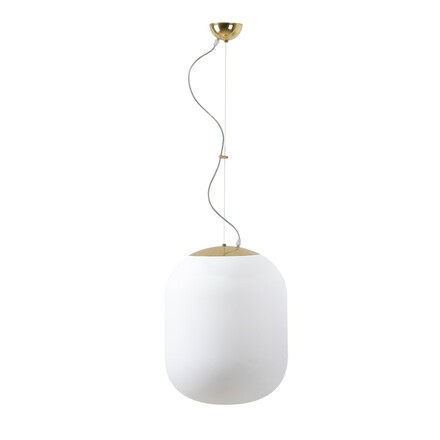 OSMONT TAN58164 TANIA L2 závěsné skleněné svítidlo mosaz leštěná / bílá IP40 40W E27