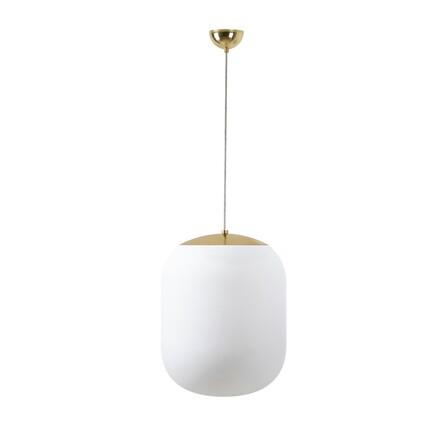 OSMONT TAN58173 TANIA S1 závěsné skleněné svítidlo mosaz leštěná / bílá IP40 40W E27