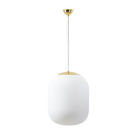 OSMONT TAN58178 TANIA S2 závěsné skleněné svítidlo mosaz leštěná / bílá IP40 40W E27