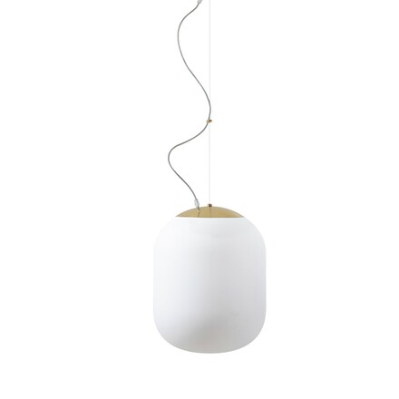 OSMONT TAN62348 TANIA L1 HP závěsné skleněné svítidlo mosaz leštěná / bílá IP40 3000 K 52W LED