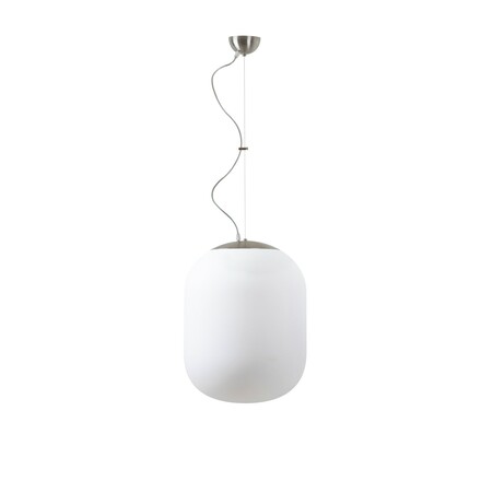 OSMONT TAN67316 TANIA L1 závěsné skleněné svítidlo nerez broušená / bílá IP40 3000 K 27W LED