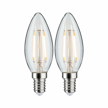 PAULMANN LED svíčka Filament E14 230V 2x250lm 2x2,7W 2700K čirá