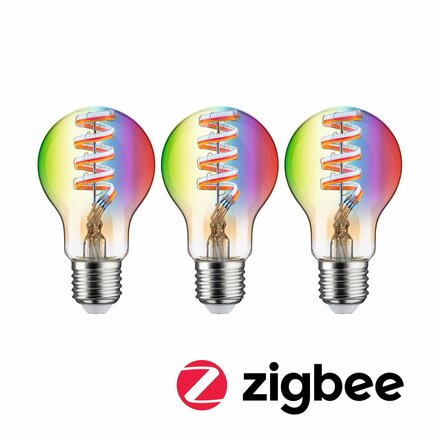 PAULMANN Filament 230V Smart Home Zigbee 3.0 LED žárovka E27 3x6,3W RGBW+ stmívatelné zlatá