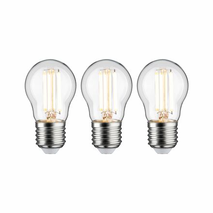 PAULMANN Eco-Line Filament 230V LED kapka E27 3ks sada 80 mm 2,5W 3000K čirá