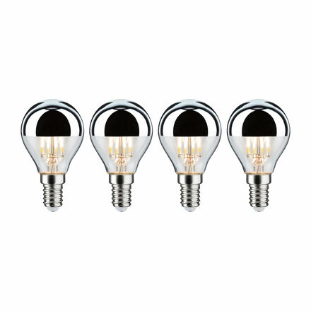 PAULMANN Modern Classic Edition set LED kapka zrcadlový svrchlík E14 230V 4x4,8W 2700K stmívatelné stříbrná