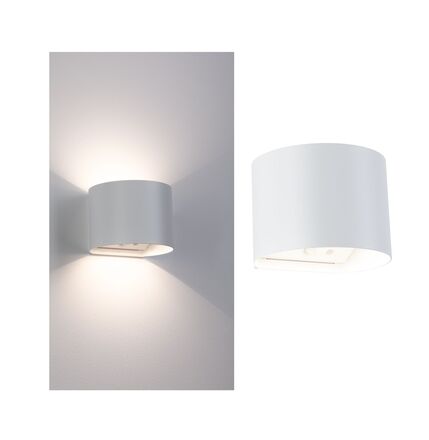 PAULMANN LED nabíjecí nástěnné svítidlo Nyora IP44 3000K 135x120mm 2x1W bílá