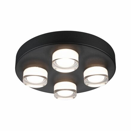 PAULMANN Selection Bathroom stropní svítidlo Kame IP44 3000K 230V 4x4,2W černá