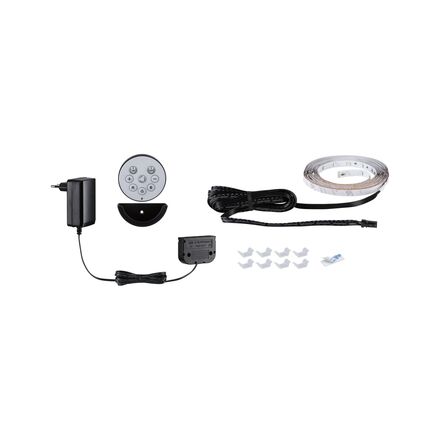 PAULMANN LED Strip Akustický Panel základní sada 2,4m RGB černá