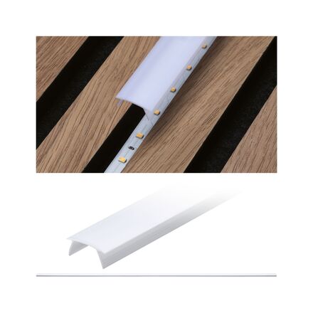 PAULMANN LED Strip přisazený profil difuzor 0,8m umělá hmota bílá
