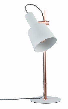 Paulmann stolní lampa Neordic Haldar 1-ramenné bílá/měď 796.58 P 79658