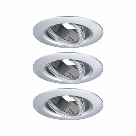 PAULMANN Vestavné svítidlo 3ks-sada výklopné kruhové 90mm 30° GU10 max. 3x10W 230V matný chrom