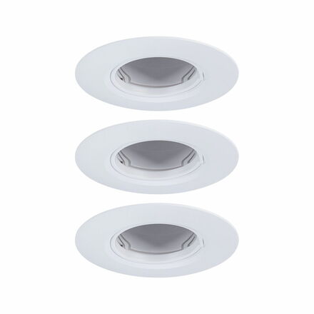 PAULMANN Vestavné svítidlo 3ks-sada nevýklopné kruhové 90mm GU10 max. 3x10W 230V bílá