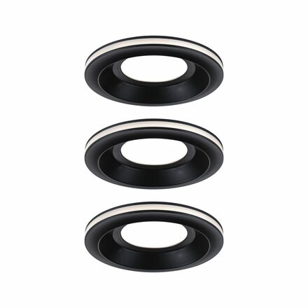PAULMANN LED vestavné svítidlo Sormus 3ks sada IP65 kruhové 100mm 3x4,8W / 1,5W / 230V 3000K černá
