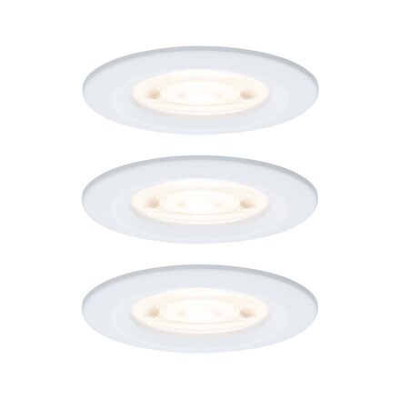 PAULMANN LED vestavné svítidlo 3-krokové-stmívatelné Nova GU10 Flat nevýklopné IP44 3x4,9W 230V stmívatelné 2700K bílá mat