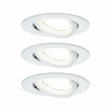 PAULMANN LED vestavné svítidlo Nova Coin 3ks sada kruhové 84mm 50° 3x2,8W 230V 4000K bílá mat