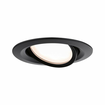 PAULMANN LED vestavné svítidlo Nova Plus Coin samostatné svítidlo výklopné IP65 kruhové 93mm 30° Coin 6W 230V stmívatelné 2700K černá mat 924.59