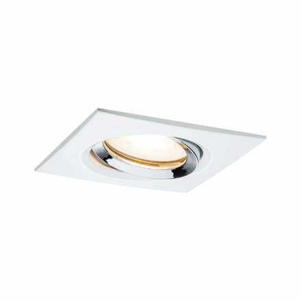 PAULMANN Vestavné svítidlo LED Nova hranaté 1x7W GU10 bílá mat chrom nastavitelné 929.04 P 92904