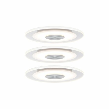 Paulmann vestavné svítidlo LED Whirl kruhové 5,5W hliník satén 3ks sada stmívatelné 929.07 P 92907