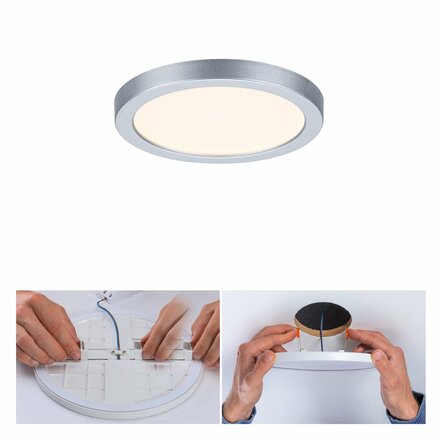 PAULMANN LED vestavné svítidlo Areo VariFit IP44 kruhové 118 6,5W 3.000K matný chrom 930.33