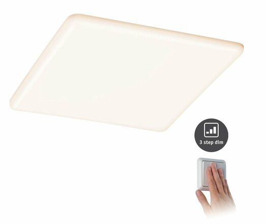 PAULMANN LED vestavné svítidlo Veluna VariFit IP44 3-krokové-stmívatelné hranaté 215x215mm 21W 3.000K satén 930.62