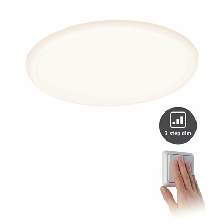 PAULMANN LED vestavné svítidlo Veluna VariFit IP44 3-krokové-stmívatelné kruhové 185 17W 3.000K satén 930.63