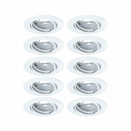 PAULMANN Vestavné svítidlo LED Base kruhové max. 10x10W GU10 bílá 934.00