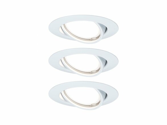 PAULMANN Vestavné svítidlo LED Base kruhové 3x5W bílá výklopné 3-krokové-stmívatelné 934.27 P 93427