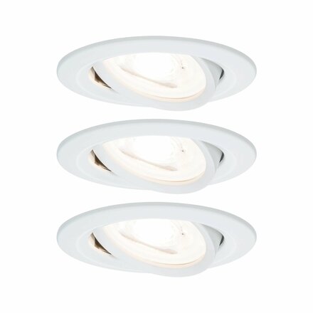 PAULMANN Vestavné svítidlo LED Nova kruhové 3x6,5W GU10 bílá mat nastavitelné 934.31 P 93431