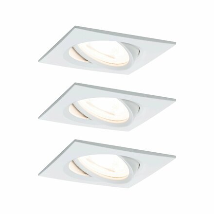 PAULMANN Vestavné svítidlo LED Nova hranaté 3x6,5W GU10 bílá mat výklopné 934.36 P 93436