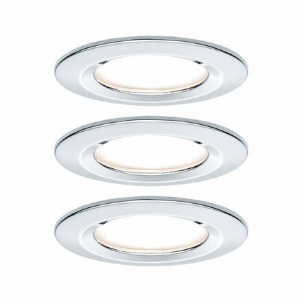 PAULMANN Vestavné svítidlo LED Nova kruhové 3x6,5W GU10 chrom nevýklopné 934.45 P 93445