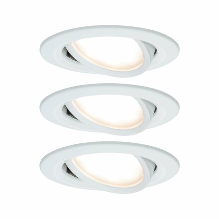 PAULMANN Vestavné svítidlo LED Nova kruhové 3x6,5W bílá mat nastavitelné 934.49 P 93449