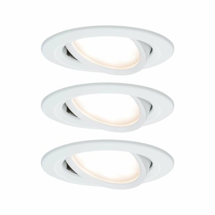 PAULMANN Vestavné svítidlo LED Nova kruhové 3x6,5W bílá mat nastavitelné 3-krokové-stmívatelné 934.85 P 93485