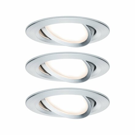 PAULMANN Vestavné svítidlo LED Nova kruhové 3x6,5W hliník broušený nastavitelné 3-krokové-stmívatelné 934.87 P 93487