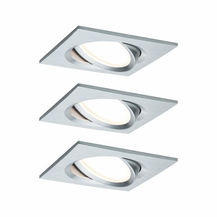 PAULMANN Vestavné svítidlo LED Nova Plus hranaté 3x6,8W hliník výklopné stmívatelné 936.80 P 93680