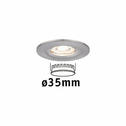 PAULMANN LED vestavné svítidlo Nova mini nevýklopné IP44 1x4W 2700K kov kartáčovaný 230V 943.00